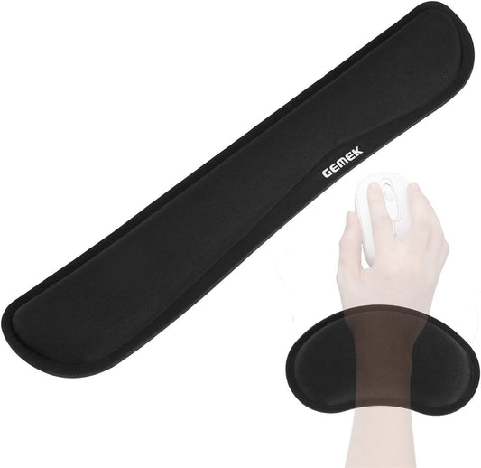 Keyboard Wrist Rest Pad & Mouse Wrist Rest Support for Gaming Computer Laptop, Memory Foam Set for Easy Typing & Relief Getting Hand Hurt and Carpal Tunnel Syndrome Pain