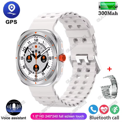 New Galaxy Watch 7 Ultra Smart Bracelet Men GPS Trackr NFC HD Touch Screen Bluetooth Call Health Monitor Smartwatchs for Samsung