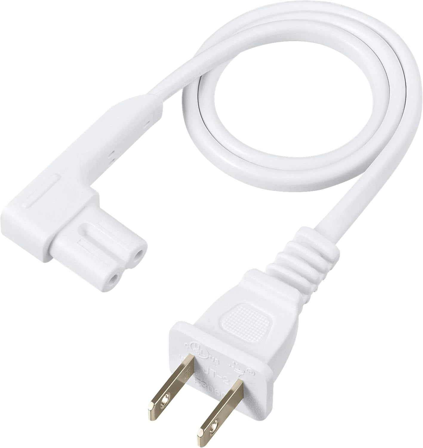 19.5In 2-Pack Power Cord Compatible with Sonos One, Sonos One SL, Sonos Play-1 Speakers - Power Plug Cable (Short, White)