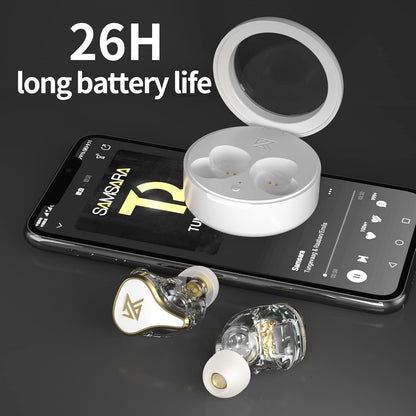 Wireless Earbud Bluetooth in Ear Headphone with Microphone Hybrid Technology Earphone Stereo Sound Headset Touch Control with Charing Case Compatible with Apple&Android (SK10)