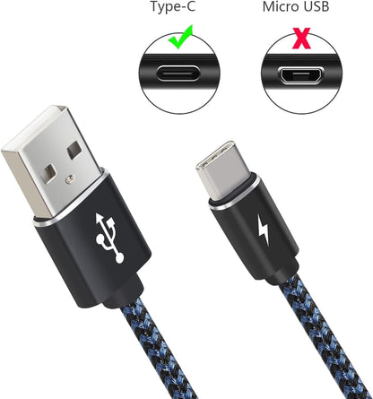 USB C Cable, (3Pack 3+3+6.6Ft) Type C Cable Fast Charger Leads USB-C Charging Cable Compatible with Samsung Galaxy S10 /S9+ /S9 /S8 /S8+,Note 9/8, P30 /P20 /Mate20 /P10,Oneplus